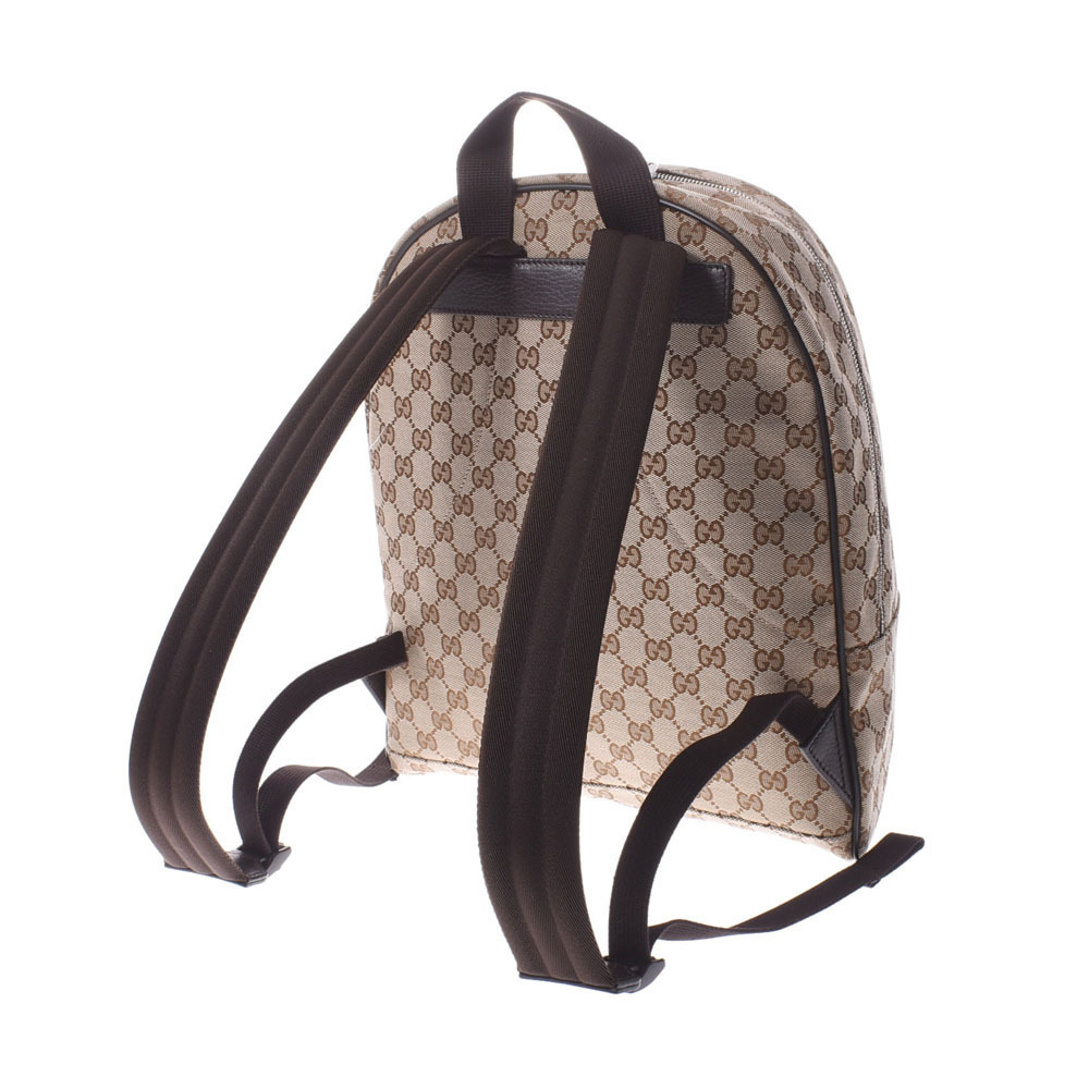 Gucci Beige Tan GG Canvas Daypack Backpack